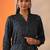 bandhani printed pleated v-neck a-line kurta with trouser & potli