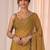 Mustard women embellished beads & stones georgette designer saree