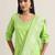 women ethnic motifs printed thread work kurta with trousers & dupatta