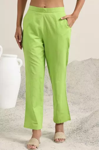 women ethnic motifs printed thread work kurta with trousers & dupatta