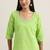 women ethnic motifs printed thread work kurta with trousers & dupatta
