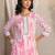 libas pink geometric printed straight suit set with dupatta