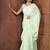 Green floral organza saree