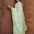 Green floral organza saree