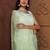 Green floral organza saree