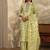 women ethnic motifs printed regular kurta with trousers & with dupatta