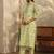 women ethnic motifs printed regular kurta with trousers & with dupatta