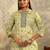women ethnic motifs printed regular kurta with trousers & with dupatta