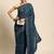 Teal teal blue ethnic motifs saree