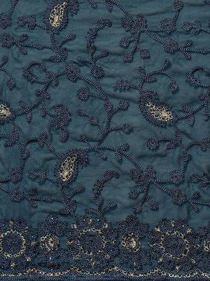 Teal teal blue ethnic motifs saree 3