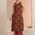 women ethnic motifs printed regular cotton blend kurta with palazzos