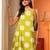 women geometric printed a-line kurta with palazzos