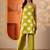 women geometric printed a-line kurta with palazzos
