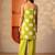 women geometric printed a-line kurta with palazzos