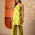 women geometric printed a-line kurta with palazzos