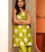 women printed regular kurti with palazzos