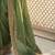 Green embellished embroidered poly chiffon heavy work saree