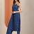 geometric printed shoulder straps straight kurta with trouser