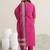 women ethnic motifs printed regular thread work kurta with trousers & with dupatta