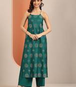 women geometric printed kurta with trousers