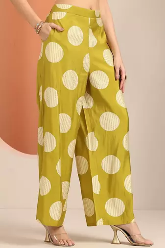 women geometric printed shoulder straps kurta with palazzos