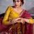 Maroon bandhani sequinned  chiffon saree
