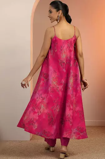 women floral printed regular kurta with palazzos