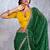 Green sequinned bandhani saree