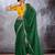 Green sequinned bandhani saree