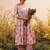 women floral printed empire mirror work kurta with trousers