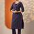 women striped regular kurta with trousers & with dupatta