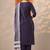 women striped regular kurta with trousers & with dupatta