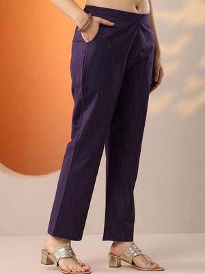 women striped regular kurta with trousers & with dupatta 5