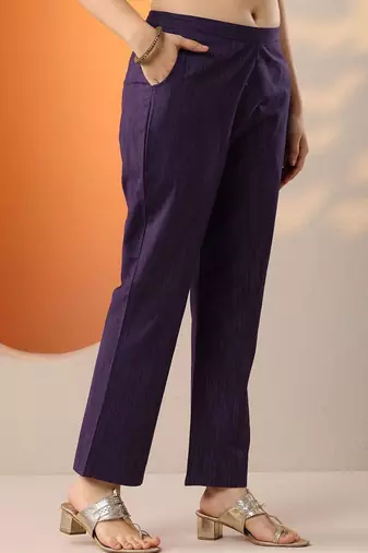 women striped regular kurta with trousers & with dupatta