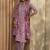 women ethnic motifs printed regular thread work kurta with trousers & with dupatta
