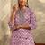 women ethnic motifs printed regular thread work kurta with trousers & with dupatta