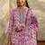 women ethnic motifs printed regular thread work kurta with trousers & with dupatta