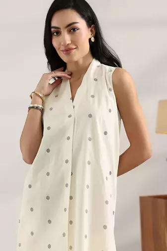 women ethnic motifs printed regular kurti with trousers