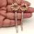 Anti-tarnish, long dangling bar, crystal baguette stones, stud back closure, party wear
