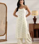 women geometric printed kurta with palazzo