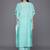 women ethnic motifs printed regular thread work kurta with trousers