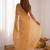 Mustard floral embroidered sequinned tissue saree
