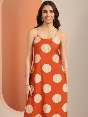 geometric printed round neck kurta with palazzos 2
