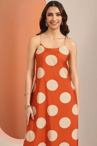 geometric printed round neck kurta with palazzos