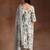 women floral printed empire kurta with trousers & with dupatta