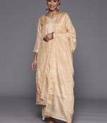 women regular kurta with trousers & with dupatta