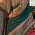 Green floral silk blend sungudi saree