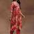 women floral printed empire kurta with trousers & with dupatta