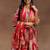 women floral printed empire kurta with trousers & with dupatta