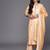 women dyed regular thread work kurta with trousers & with dupatta